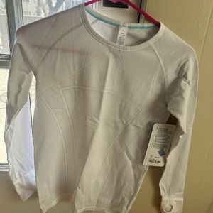 NWT Ivivva Long Sleeve Fly Tech Shirt Size 14 White